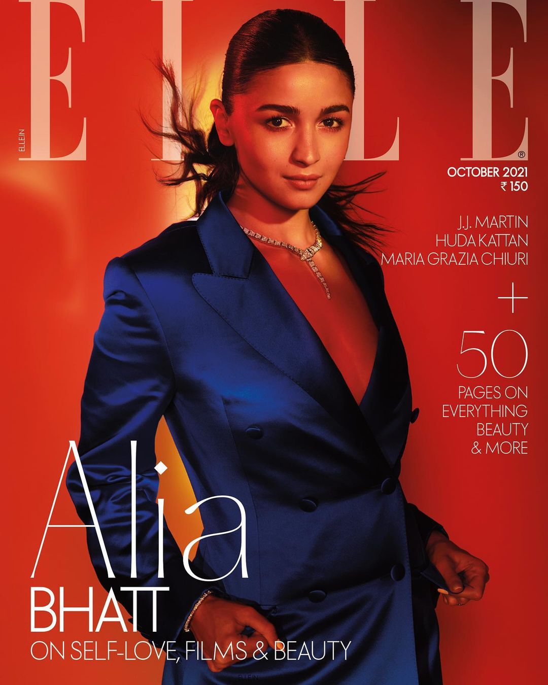 Alia Bhatt Cover Photoshoot in Elle Magazine, October 2021 Issue