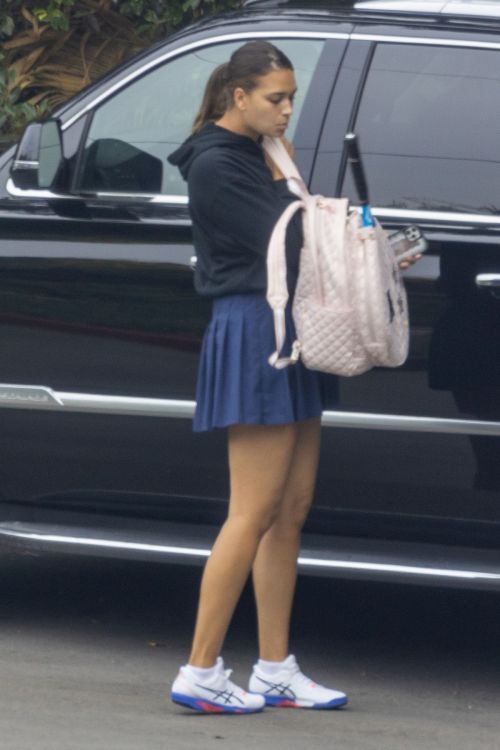 April Love Geary flashes her Legs in Short Skit leaves a Tennis Match in Malibu 11/19/2021 3