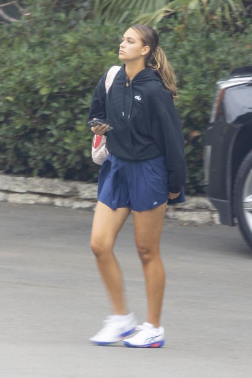 April Love Geary flashes her Legs in Short Skit leaves a Tennis Match in Malibu 11/19/2021 5