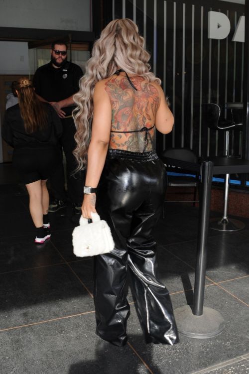 Blac Chyna seen in Black During Arrives at Dash Radio in Hollywood 11/18/2021