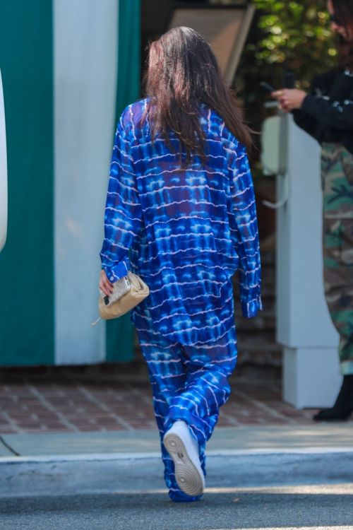 Cara Santana in Transparent Dress arrives at San Vicente Bungalows in Los Angeles 11/05/2021