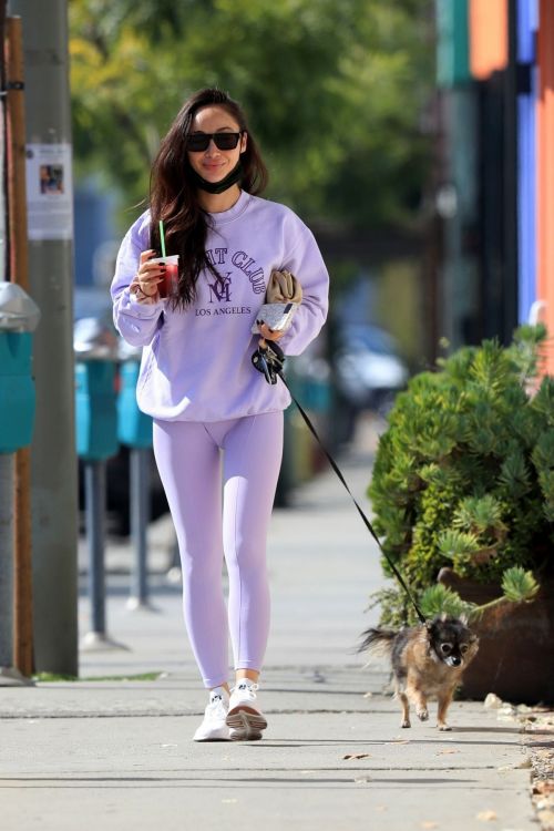 Cara Santana walks with Her Dog in West Hollywood 11/04/2021