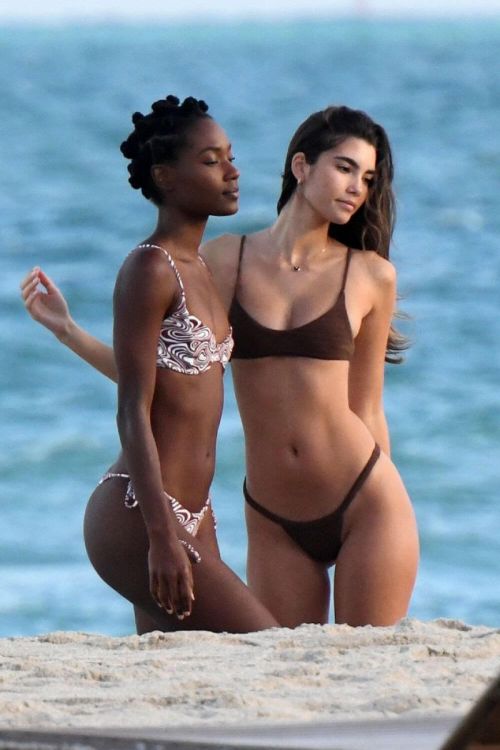 Cindy Mello and Sym Simma at Bikini Photoshoot in Miami 11/14/2021