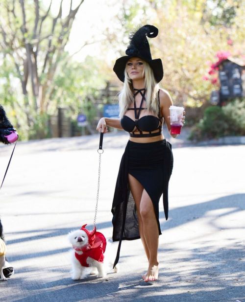 Courtney Stodden walks in 2021 Halloween Dress up in Los Angeles 10/31/2021 1