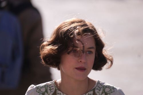 Emma Corrin on the Set of Lady Chatterley