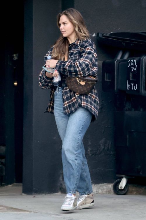 Hannah Brown seen in Check Shirt with Denim at a Starbucks in Los Angeles 11/18/2021 5