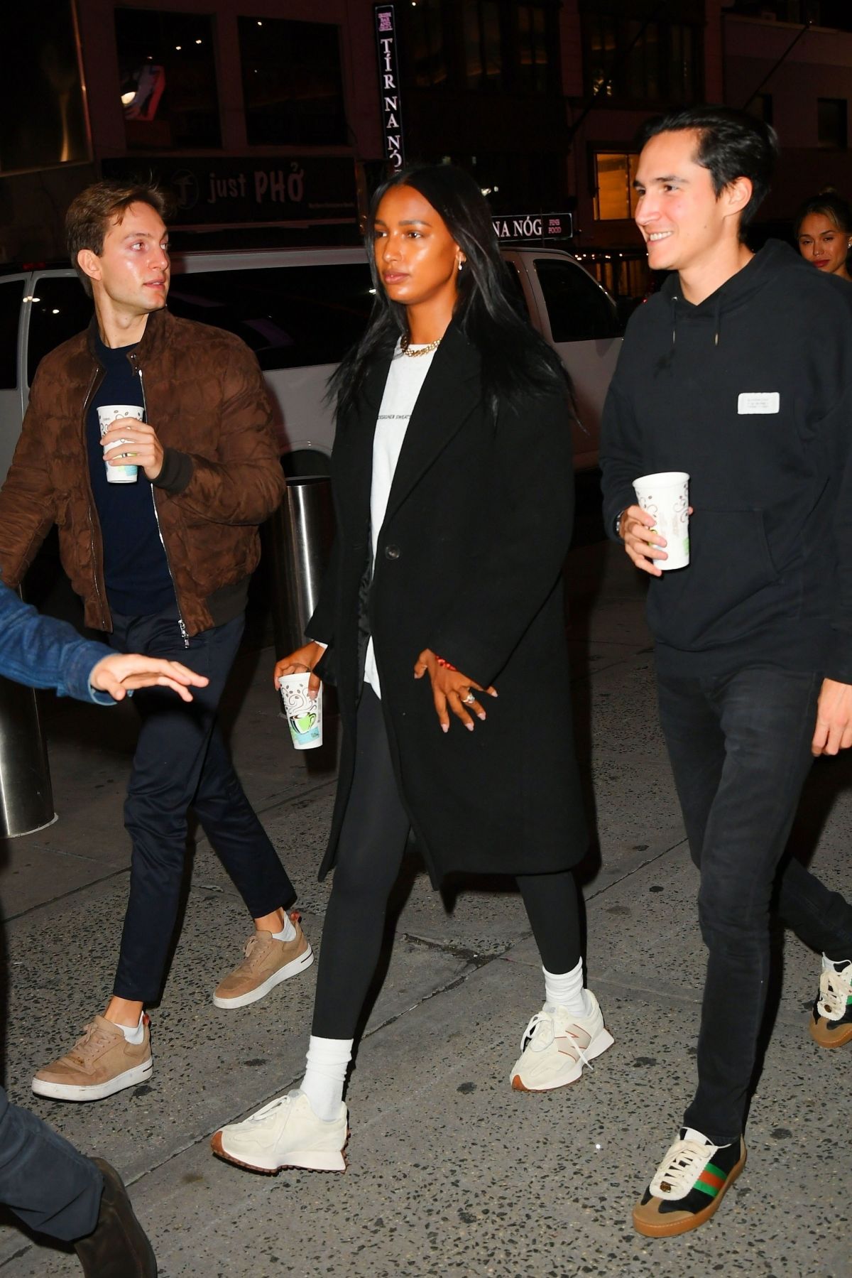 Jasmine Tookes arrives at Madison Square Garden in New York 10/31/2021