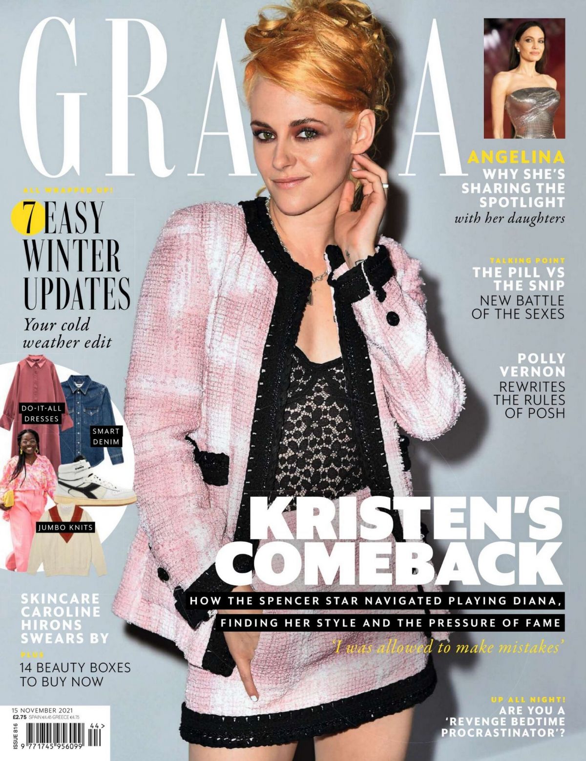 Kristen Stewart Photoshoot for Grazia Magazine, UK November 2021