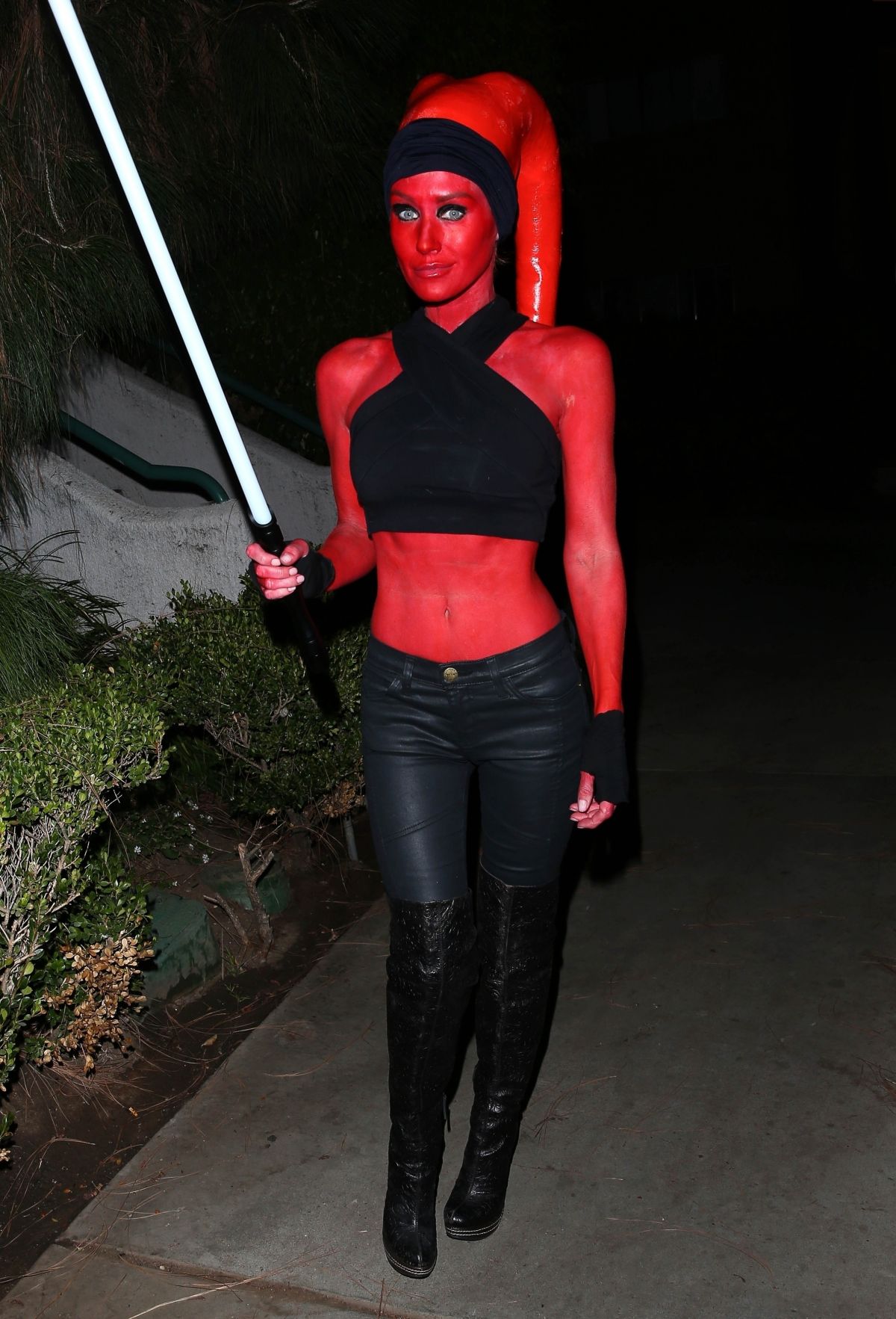 Nicky Whelan arrives at a Halloween Party in Hollywood 10/30/2021