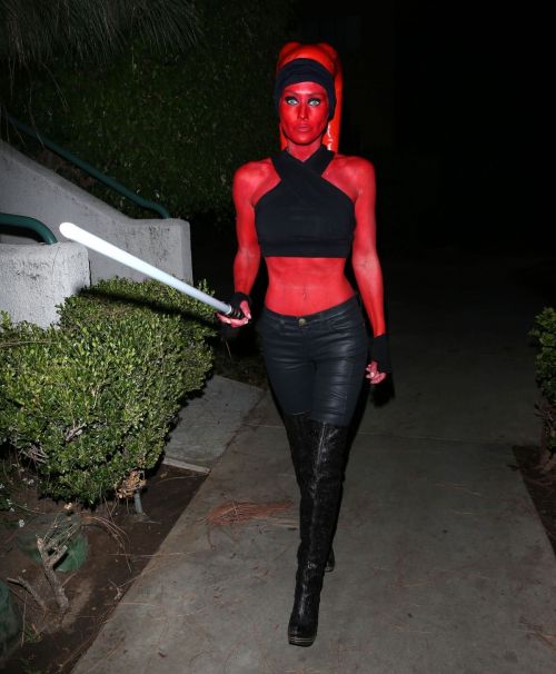 Nicky Whelan arrives at a Halloween Party in Hollywood 10/30/2021 2