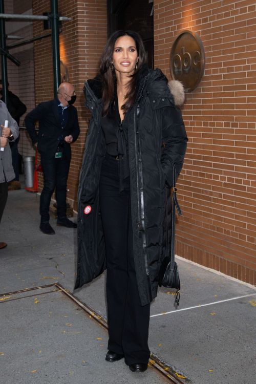 Padma Lakshmi in Black Outfit at The View in New York 11/04/2021