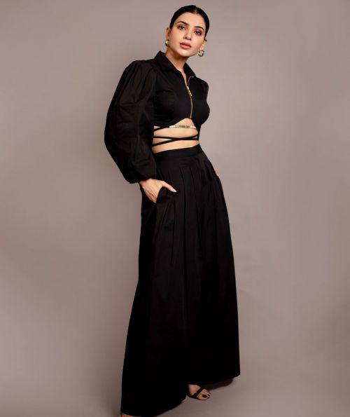 Samantha Ruth Prabhu Photoshoot in Black Outfit by Preetham Jukalker Collection 11/20/2021