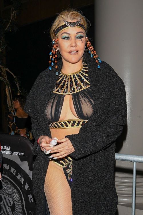 Shanna Moakler as Cleopatra arrives at Halloween Party in Los Angeles 10/30/2021