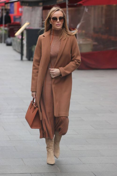 Amanda Holden seen in Long Brown Coat After Leaves Heart Radio in London 12/07/2021 6