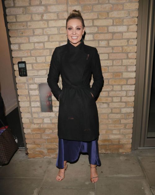 Amy Dowden seen in Black Long Coat Night Out in London 12/06/2021