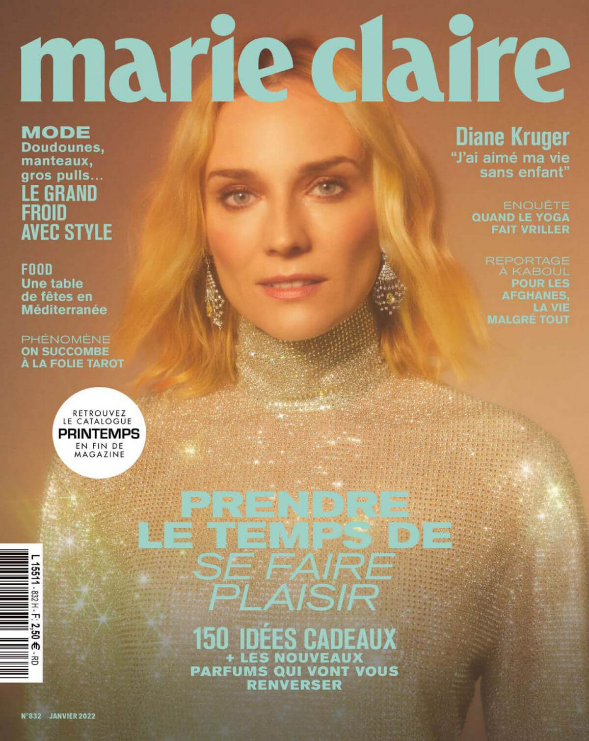Diane Kruger Photoshoot in Marie Claire Magazine, France January 2022