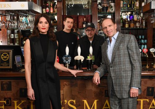 Gemma Arterton and Ralph Fiennes at The Kings Man Photocall in London 1