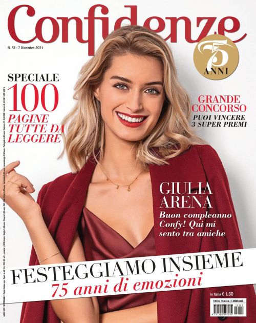 Giulia Arena Photoshoot in Confidenze Magazine, December 2021 Issue