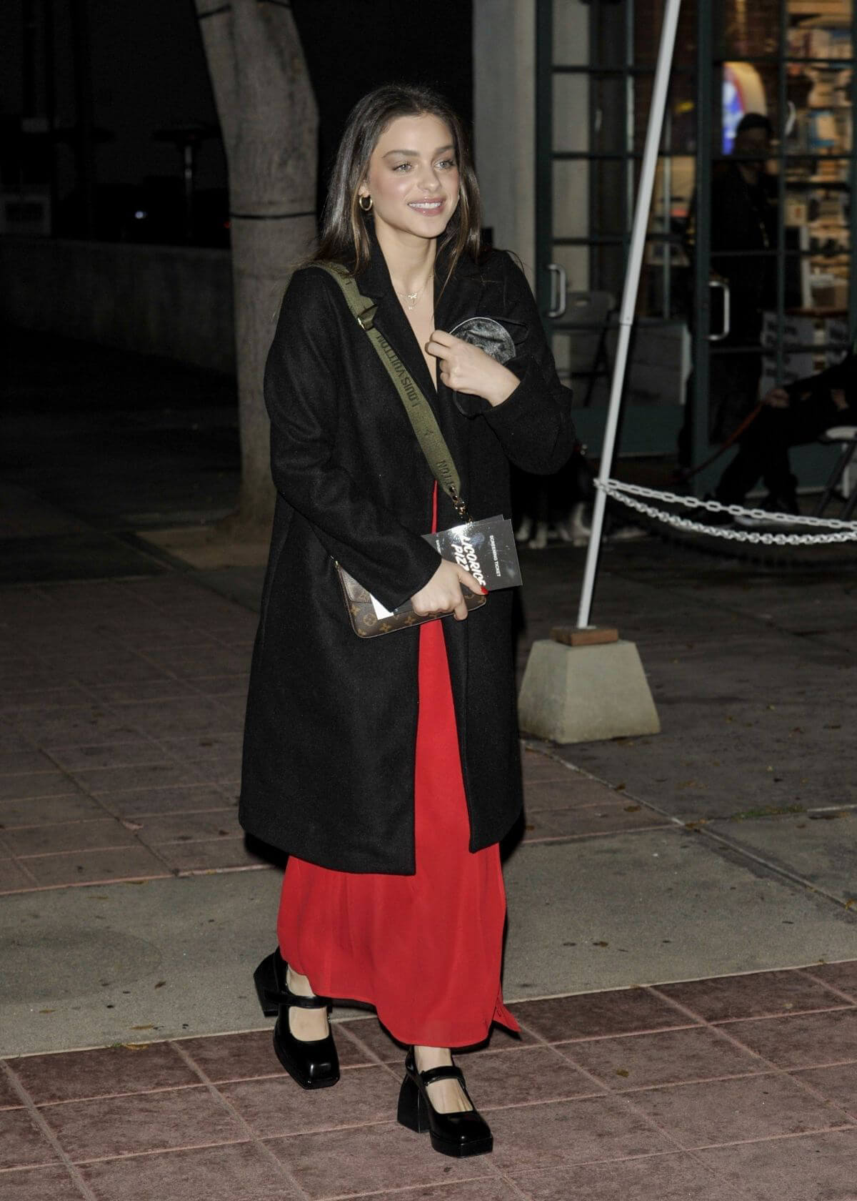 Isabela Merced arrives at Licorice Pizza Screening at The Fox Theatre in Westwood 11/20/2021