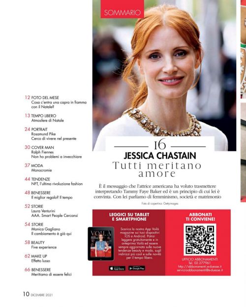 Jessica Chastain Cover Photoshoot in Voila Magazine, December 2021 1