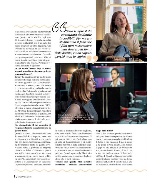 Jessica Chastain Cover Photoshoot in Voila Magazine, December 2021 7