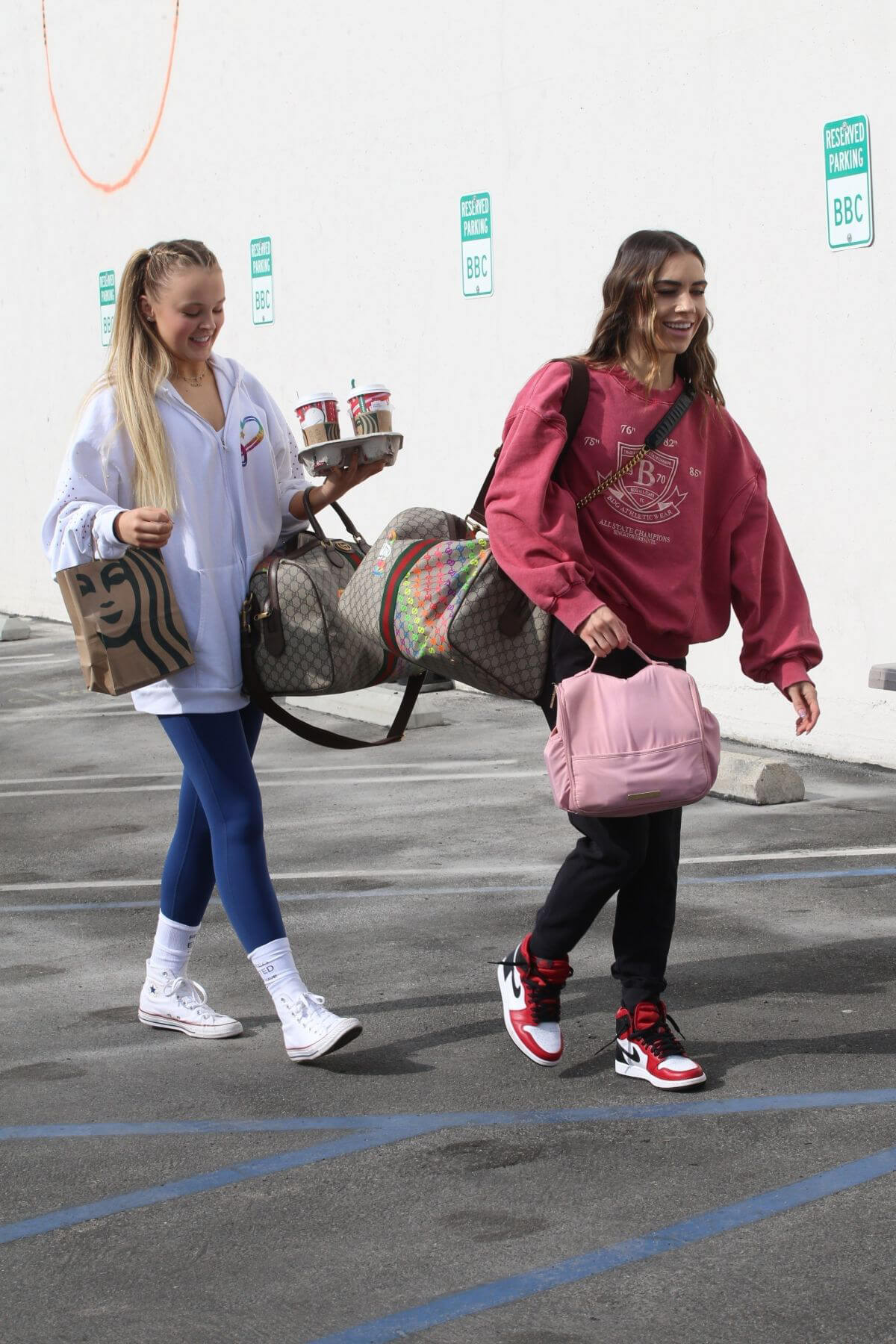 JoJo Siwa and Jenna Johnson arrives at Dance Studio in Los Angeles 11/19/2021