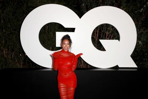 Karrueche Tran in Red Dress at GQ Men of the Year Party in West Hollywood 11/18/2021 3