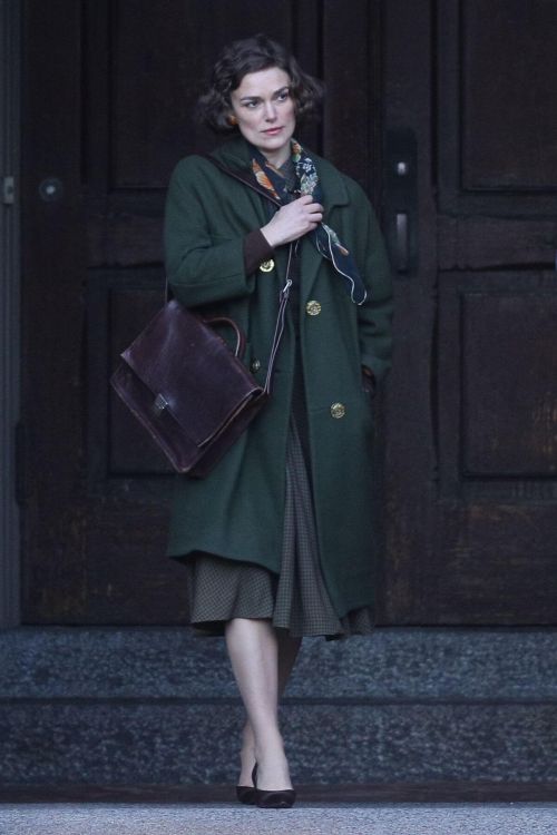 Keira Knightley on the Set of Boston Strangler in Cambridge 1
