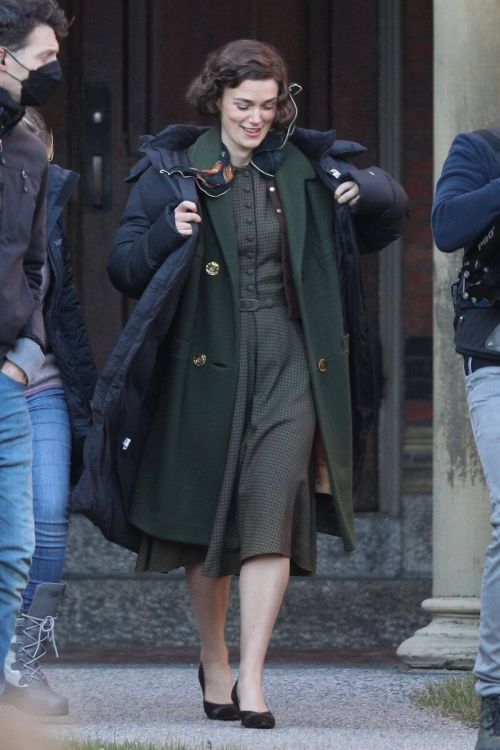Keira Knightley on the Set of Boston Strangler in Cambridge 2