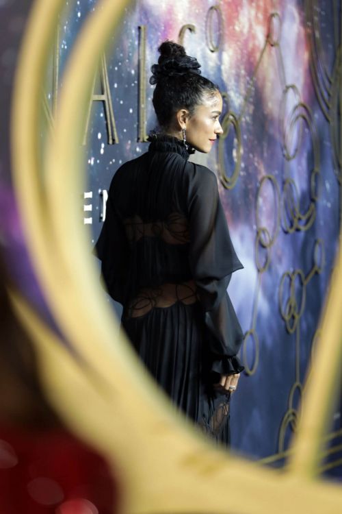 Lauren Ridloff seen in Black Dress at Eternals Premiere in London 10/27/2021 3