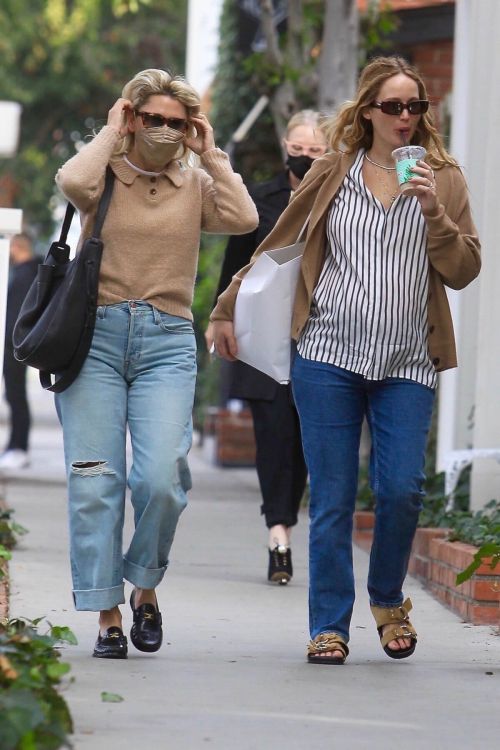 Pregnant Jennifer Lawrence Walks Out with a Friend in Los Angeles 11/18/2021 2