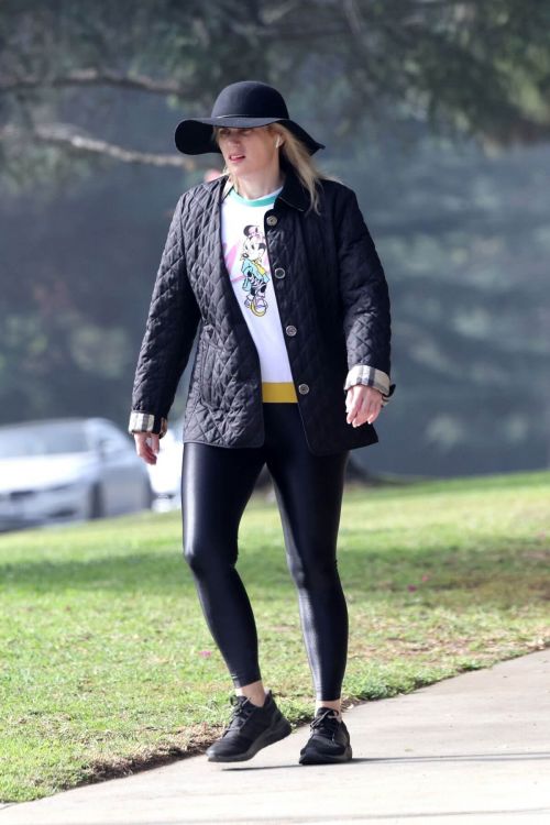 Rebel Wilson in Black Jacket with Tights Day Out in Los Angeles 2
