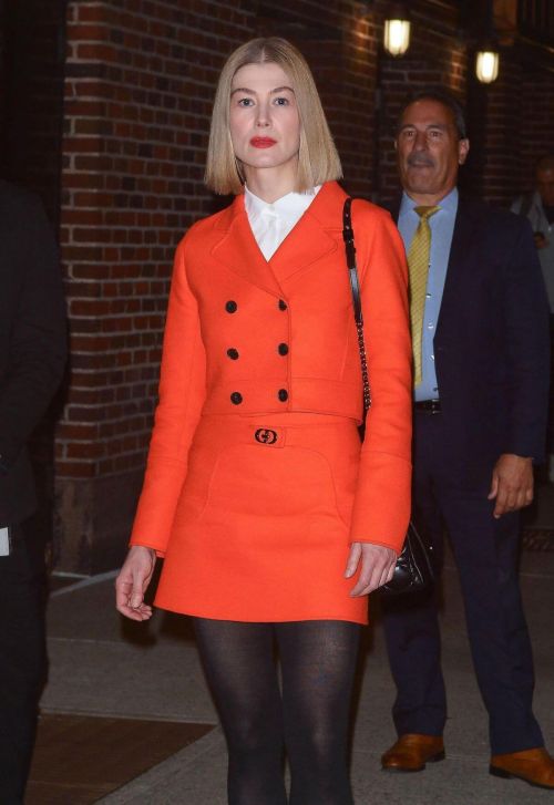 Rosamund Pike in Tights Night Out and About in New York 11/18/2021 1