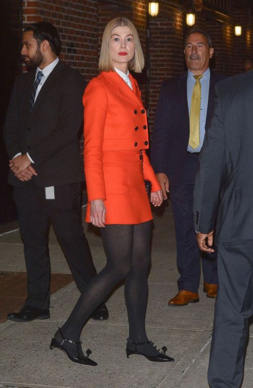 Rosamund Pike in Tights Night Out and About in New York 11/18/2021 3