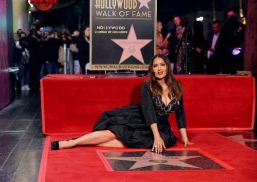Salma Hayek attends Hollywood Walk of Fame Star Ceremonies in Los Angeles 11/19/2021