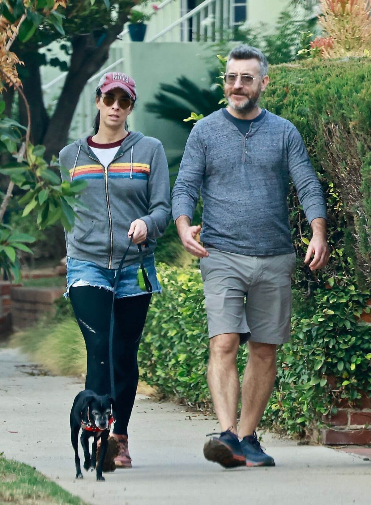 Sarah Silverman and Rory Albanese Walks with her Dog in Los Feliz 11/18/2021