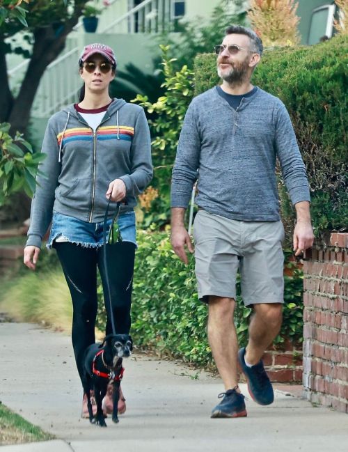Sarah Silverman and Rory Albanese Walks with her Dog in Los Feliz 11/18/2021