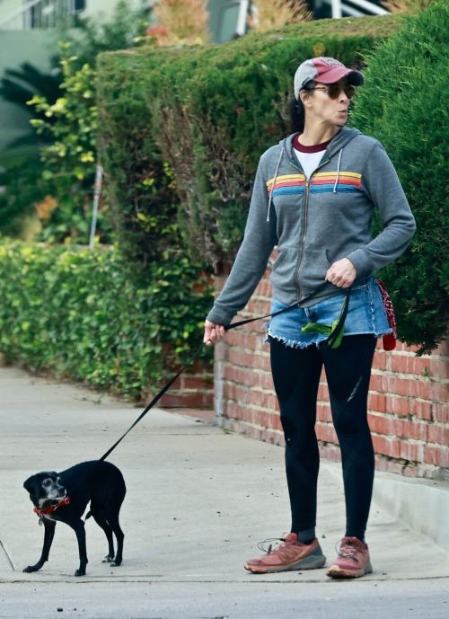 Sarah Silverman and Rory Albanese Walks with her Dog in Los Feliz 11/18/2021 5