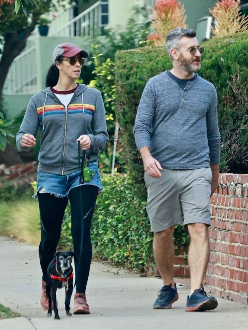 Sarah Silverman and Rory Albanese Walks with her Dog in Los Feliz 11/18/2021 2