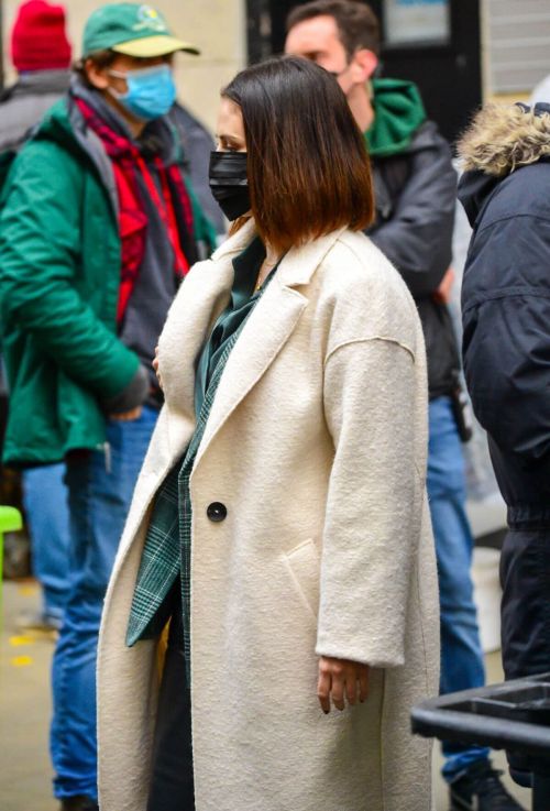 Selena Gomez in Long Coat on the Set of Only Murders in the Building in New York 5