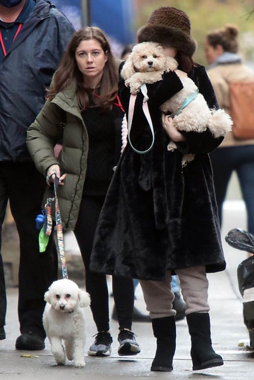 Selena Gomez with Her Dog on the Set of Only Murders in the Building in New York 4