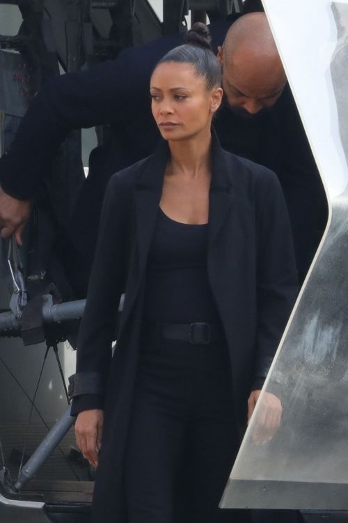 Thandiwe Newton on the Set of Westworld in Los Angeles 11/19/2021
