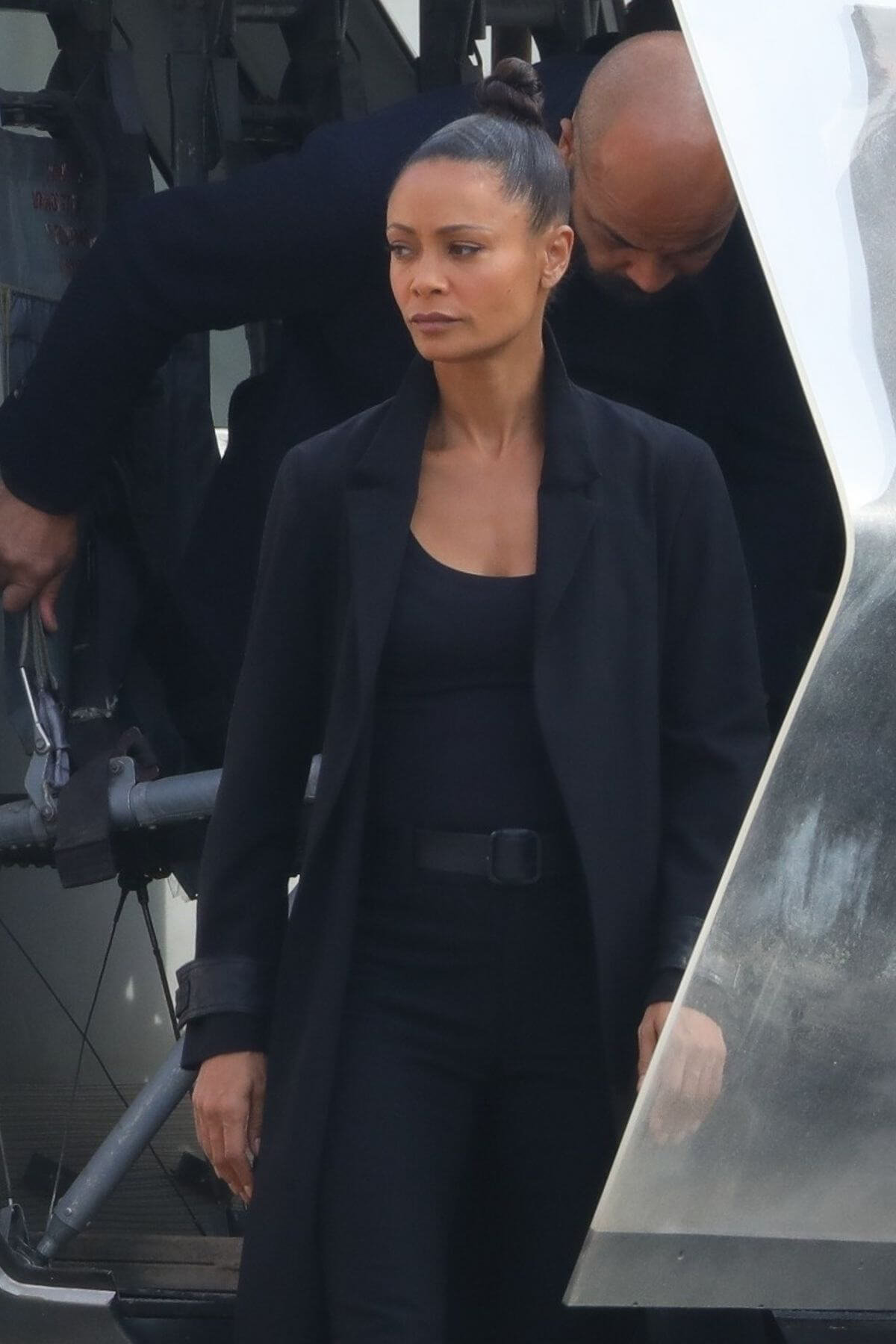 Thandiwe Newton on the Set of Westworld in Los Angeles 11/19/2021