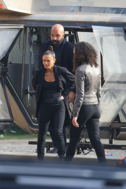 Thandiwe Newton on the Set of Westworld in Los Angeles 11/19/2021 2