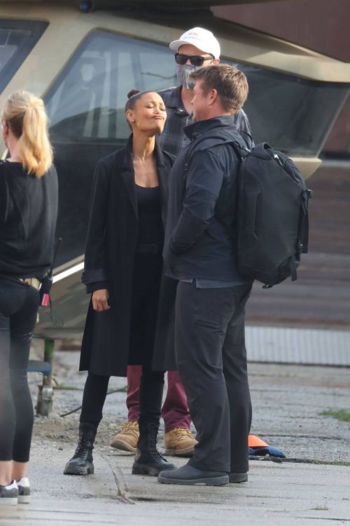 Thandiwe Newton on the Set of Westworld in Los Angeles 11/19/2021 2
