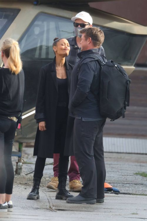 Thandiwe Newton on the Set of Westworld in Los Angeles 11/19/2021 4