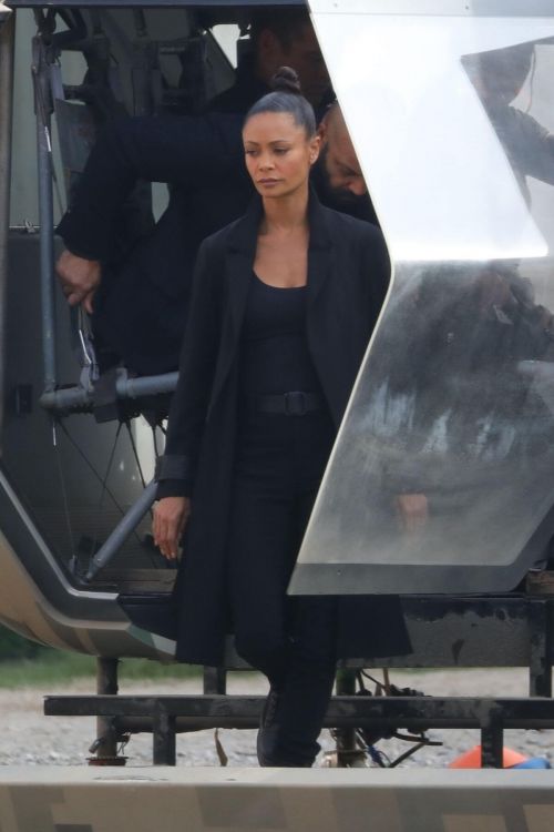 Thandiwe Newton on the Set of Westworld in Los Angeles 11/19/2021 3