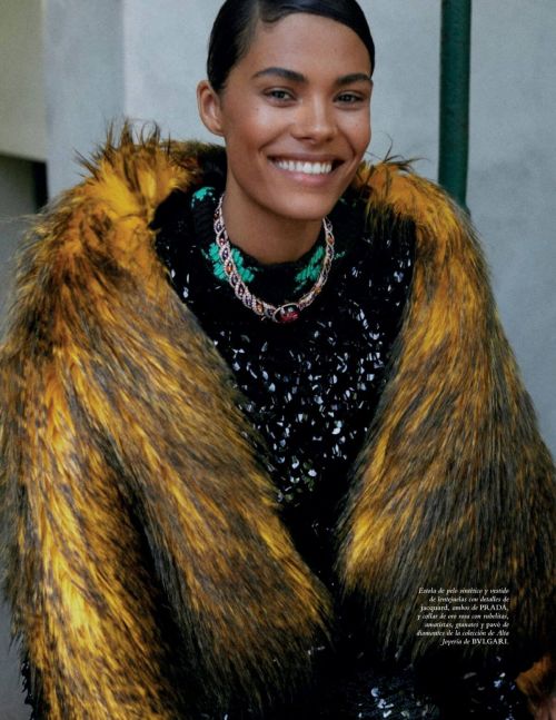Tina Kunakey Photoshoot in Harper's Bazaar Magazine, Spain December 2021