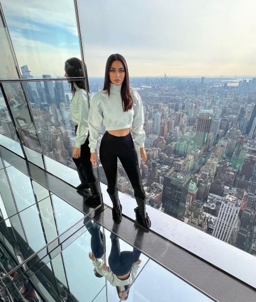 Ambra Gutierrez seen in Stylish Top with Tights in SUMMIT One Vanderbilt 3