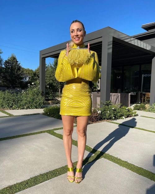 Kaley Cuoco in a Yellow Dress Designed by Stella McCartney, September 2021 2